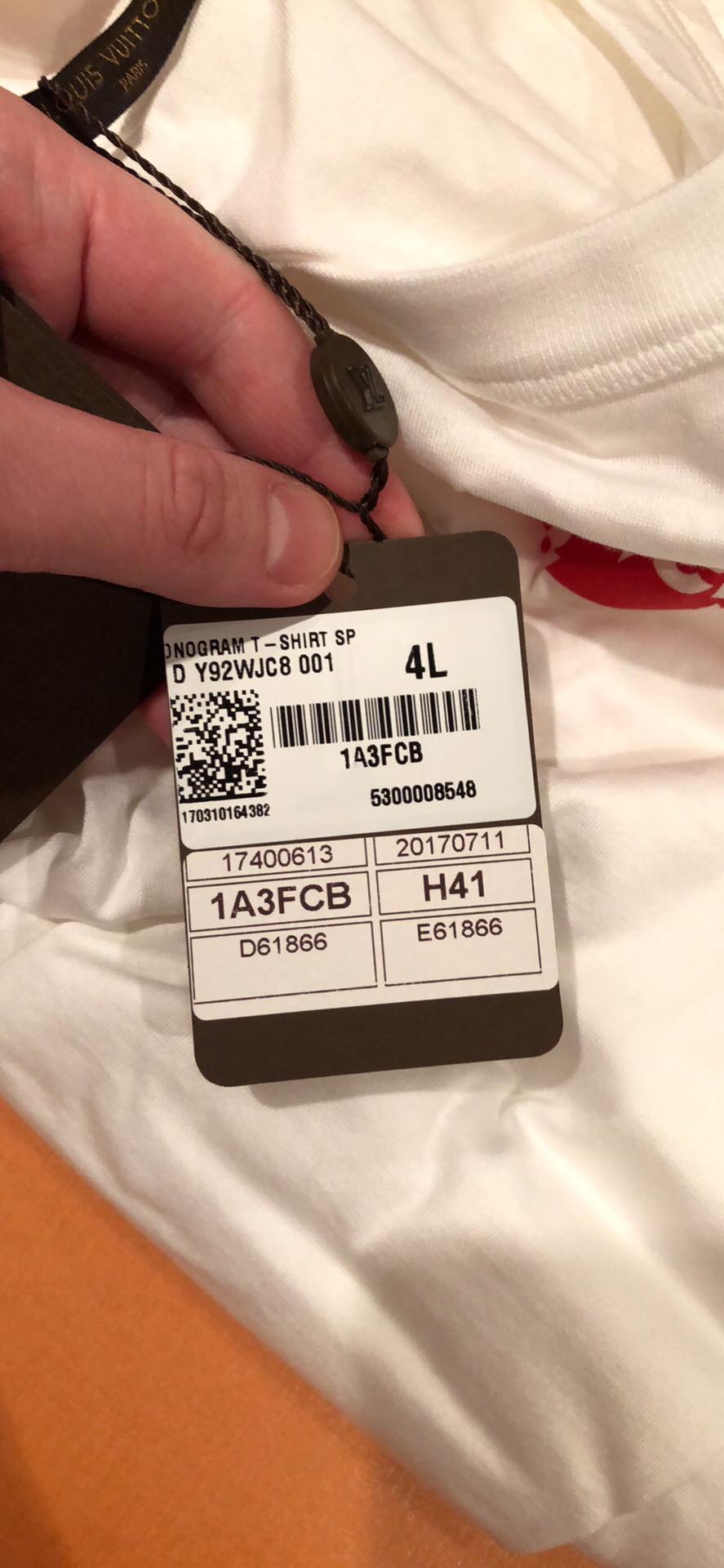 Step 4: Look at the wash tags of your Supreme x Louis Vuitton