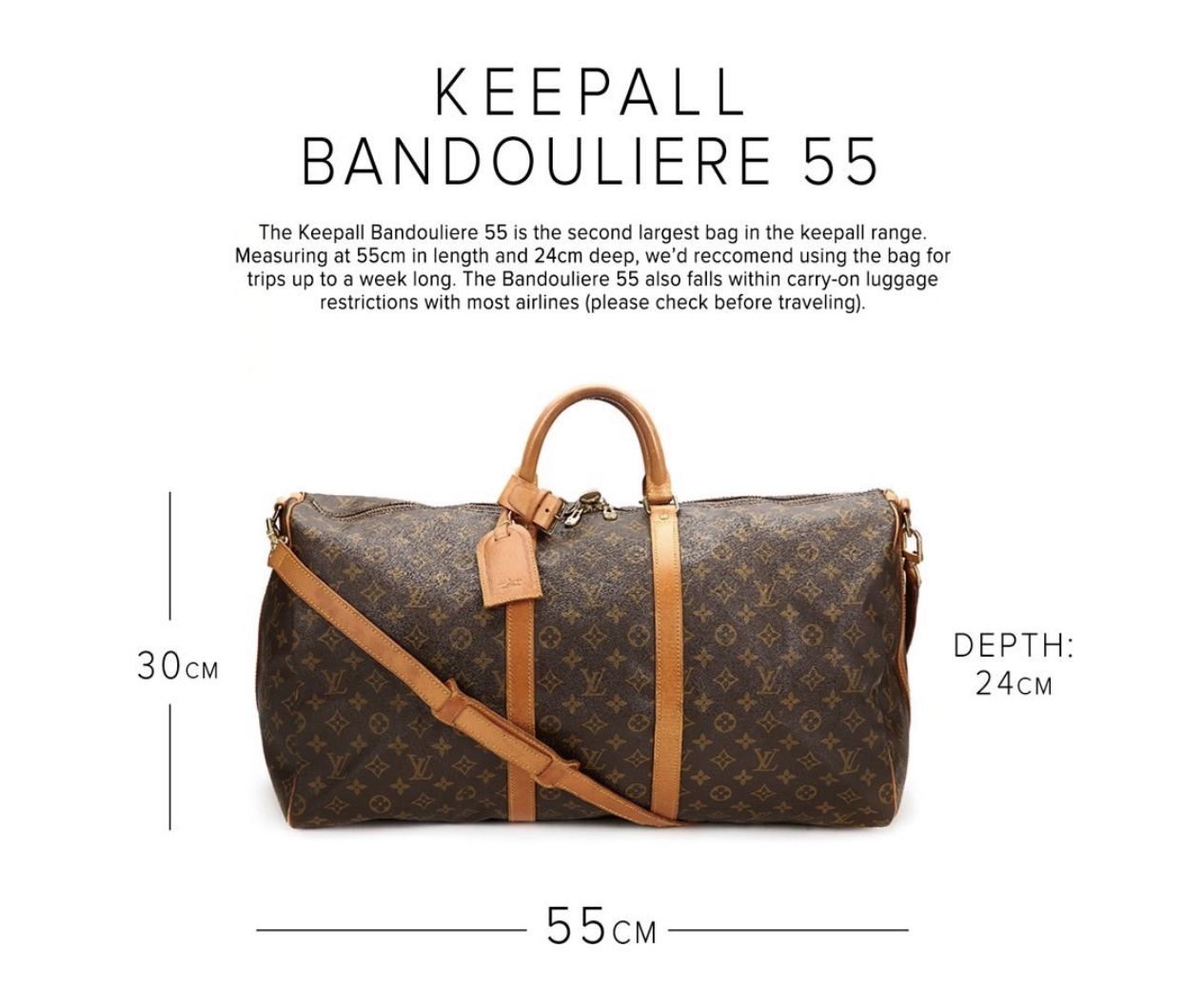 Possible to use Keepall 55 as a personal item when flying?
